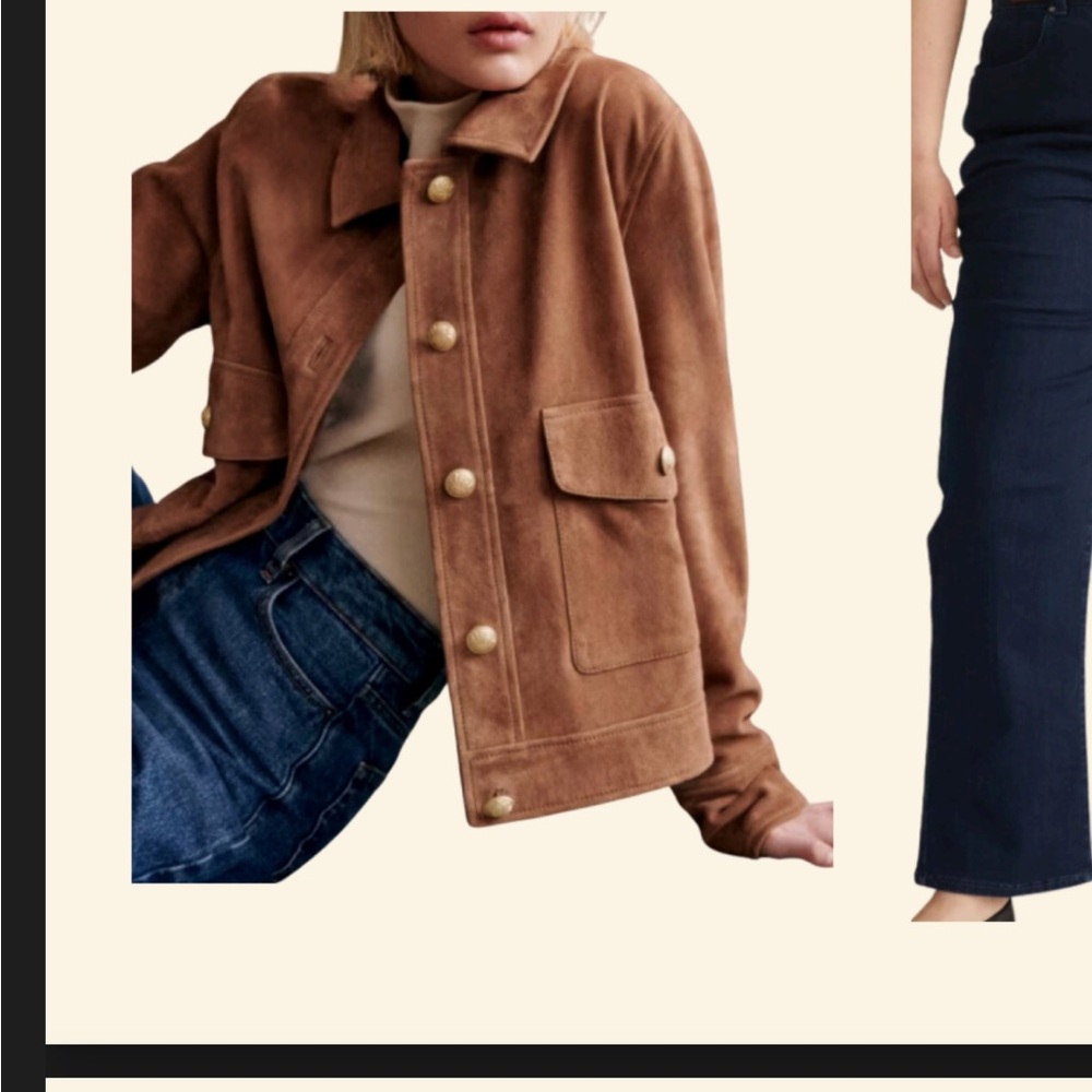 Sezane Teddy suede jacket
